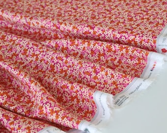 Retro Prairie Blush - Challis de rayón AGF - 100 % rayón - 140 cm de ancho