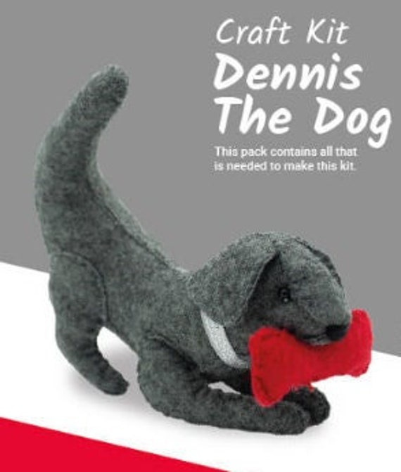 Dennis the Dog Craft Kit Make Your Own Felt Animal Cute Sewing Kits  Great Gifts!