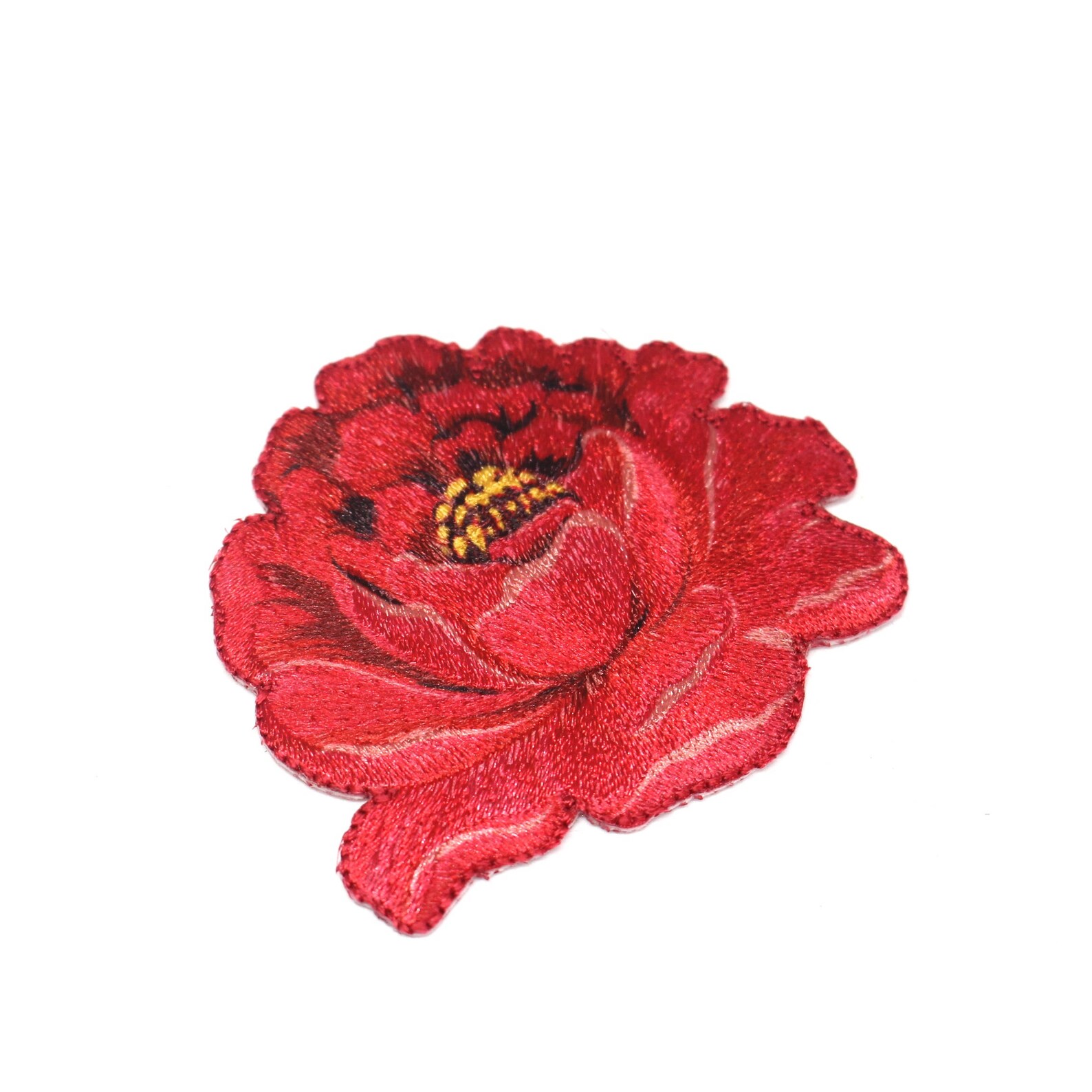Iron on Motifs/patches Peony Roses Embroidered Satin Etsy UK