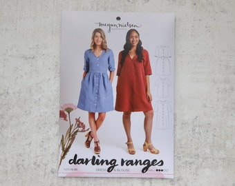 Megan Nielsen - Darling Ranges - Dress & Blouse - Paper Pattern Sizes 0-20
