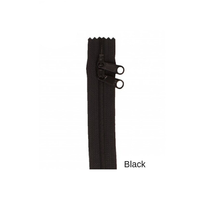 May include: Black zipper with two pull tabs.