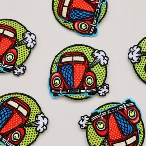 Pop Art Iron On Badges / Motif / Patchs Print with Embroidery Visage, Baskets, OMG, WOW, Voiture, TV, Stiletto Car