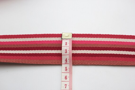 Nine Stripe Webbing: Red & Pink Nine Stripe Webbing: Red & Pink
