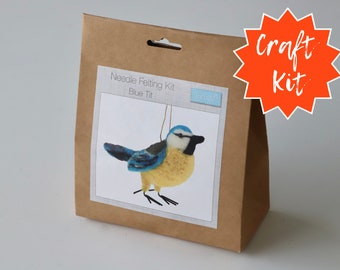 Craft Kit -  Needle Felting - Blue Bird Decoration