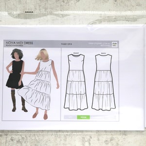 Style Arc - Nova Midi Dress - Paper Pattern
