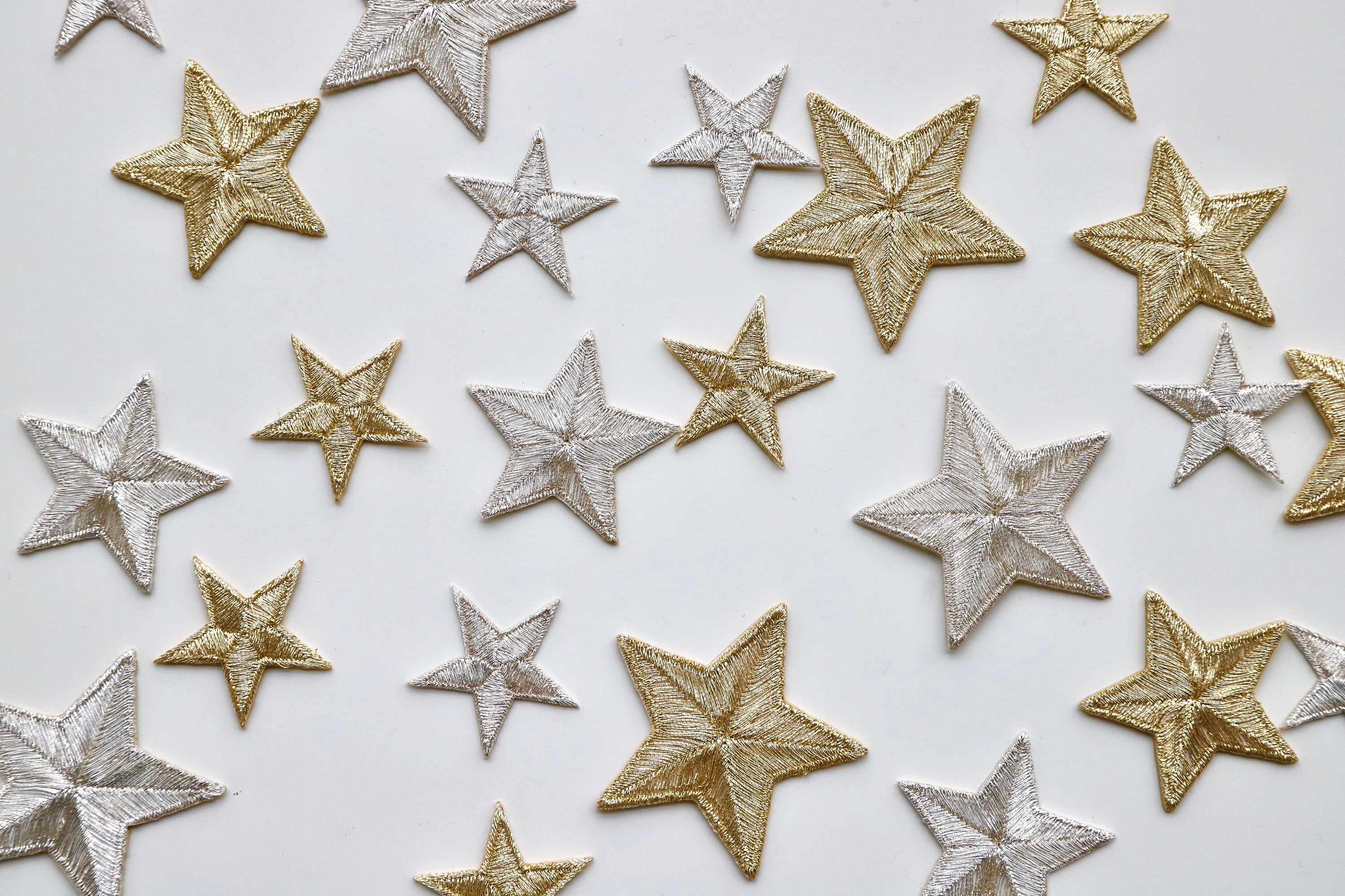  Gold Silver Cross Stars Embroidered Patches Sew Iron On Badges  Punk Gothic for Clothes Bag Coat Backpack DIY Appliques Craft Decoration  (Gold) : Arts, Crafts & Sewing