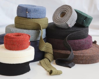 Soft Wooly Fold over Binding in Subtle Heathery Shades, Great with Tweed - 100% Acrylic - 3.5cm Wide - Lots of Colours!