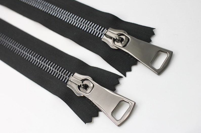 Super Chunky Metal Zips - XL Gigantic in Gold, Silver, Anthracite/Gunmetal 20cm & 40cm, Statement Zip for Bags image 1