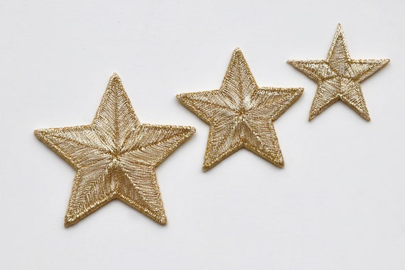 2.5 inch Embroidered Iron on Star Patches-Sold Separately-Diff.  Colors-USA-1029