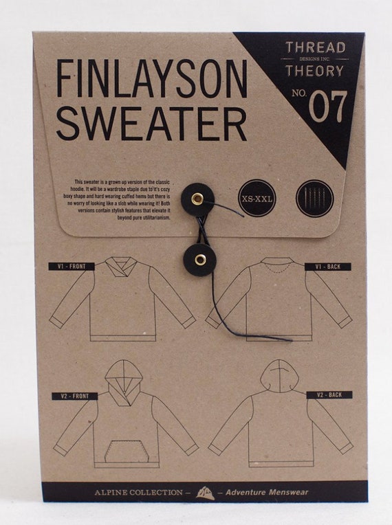 Thread Theory Designs Finlayson Sweater Paper Pattern Sizes XS-XXL 