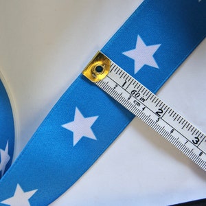 Star Print Wide Waistband Elastic Satin Face Plush Back 4cm Wide image 3