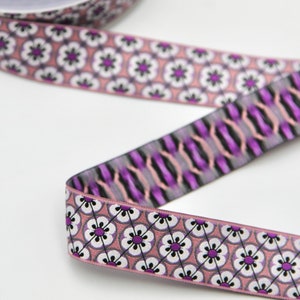 Floral Retro Ribbon 25mm Wide Beautiful Quality Woven Jacquard Retro Floral Ribbon image 3