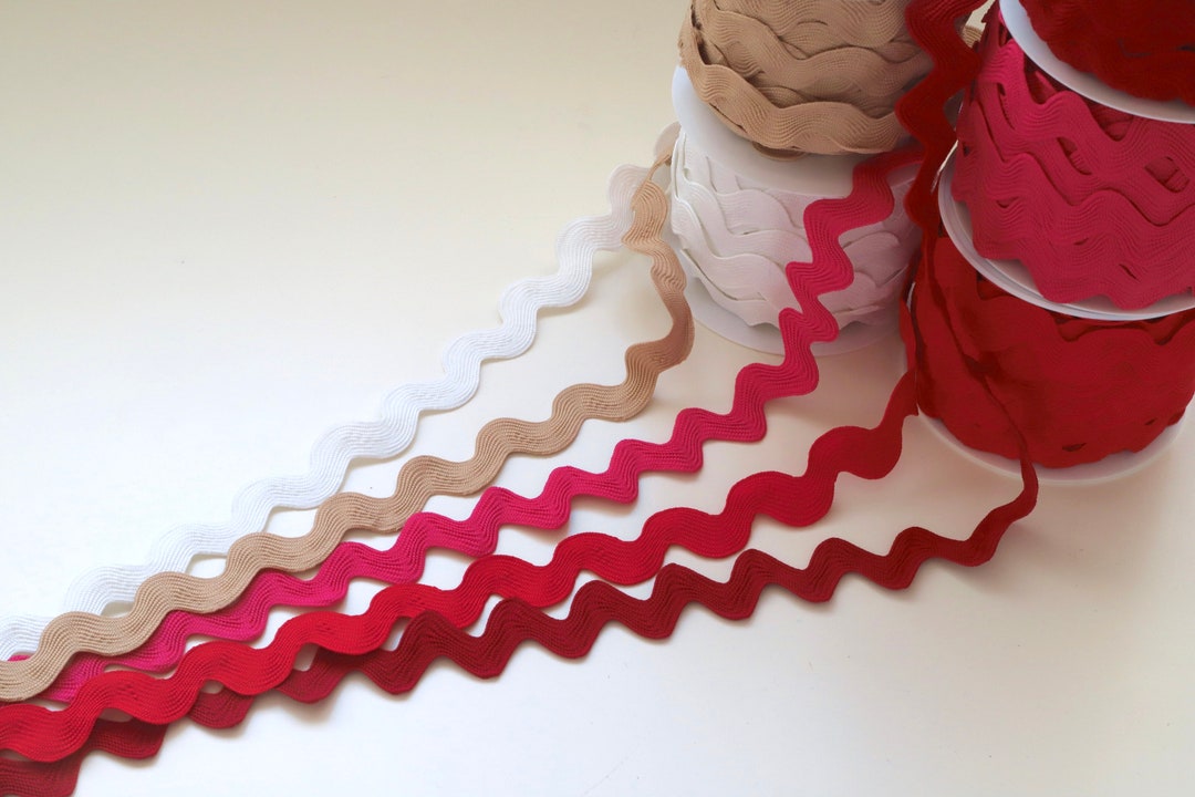 Jumbo Ric Rac Ideas Jumbo Ric Rac - Red, Hot Pink, White, Natural, Deep Red - Christmas ...