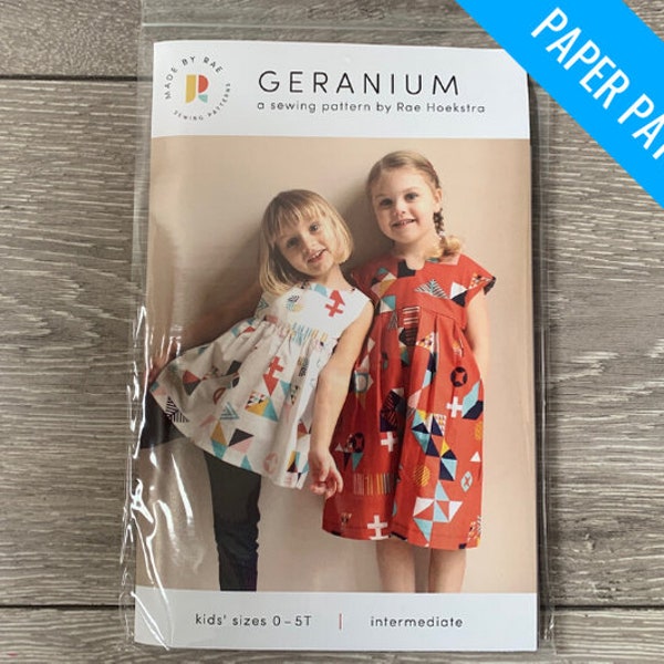 Made By Rae- Geranium Kids Sewing Pattern Size 0-5T or 6-12