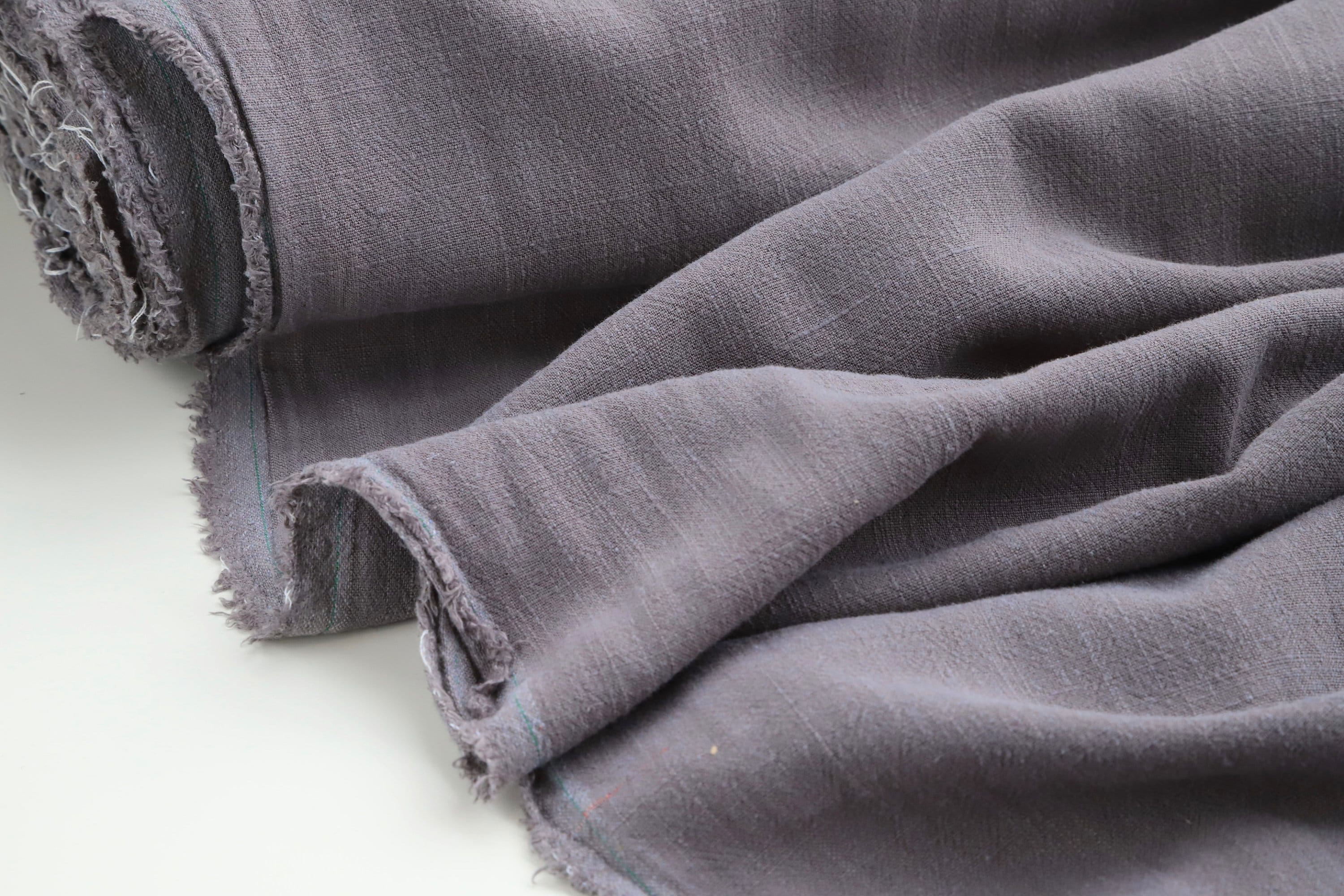 Super Soft Washed Linen and Viscose Fabric - Sold by the Half Metre - Slate  Grey