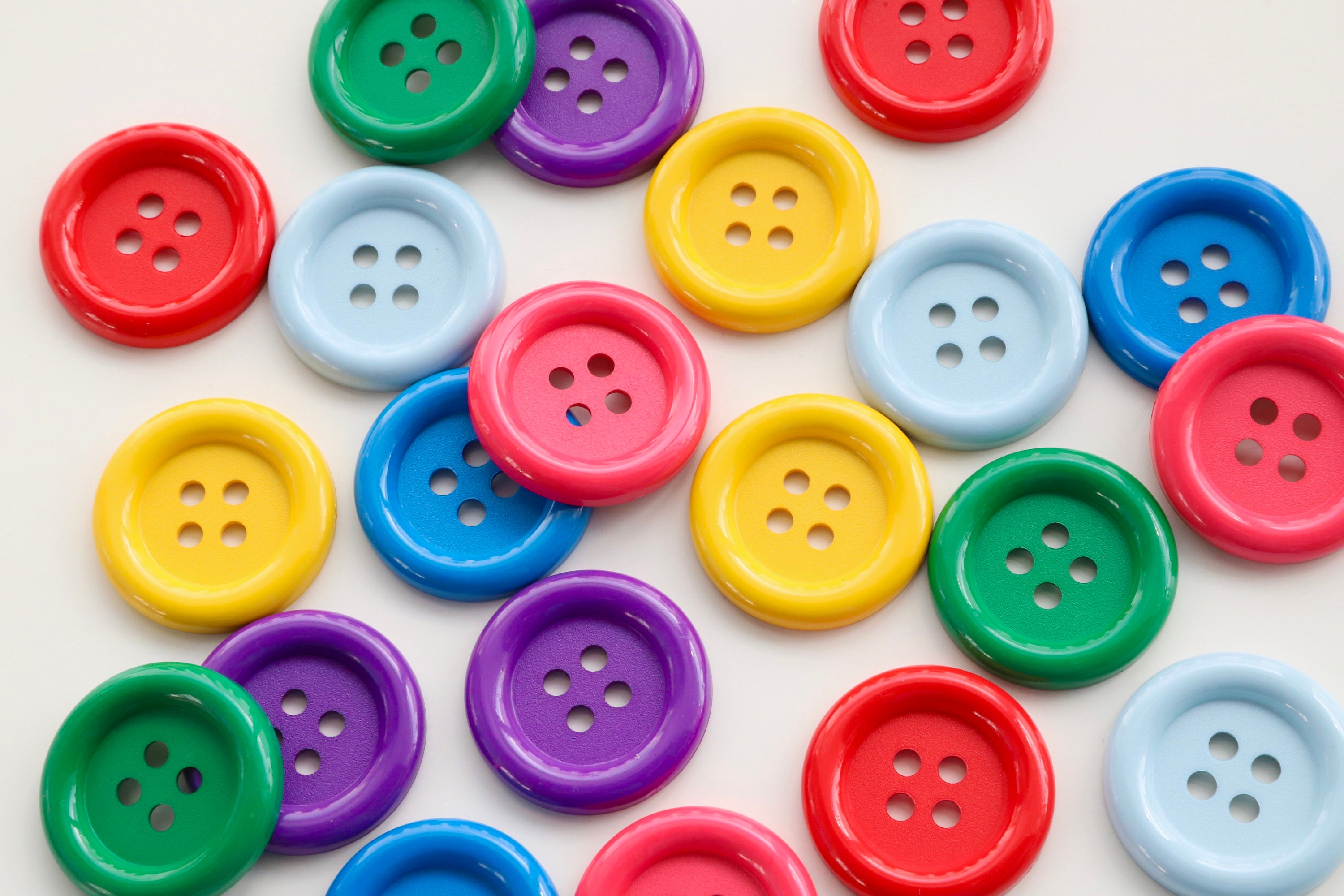 Giant Buttons Kids, Clown, Craft, XL Buttons 33mm Lots of Colours