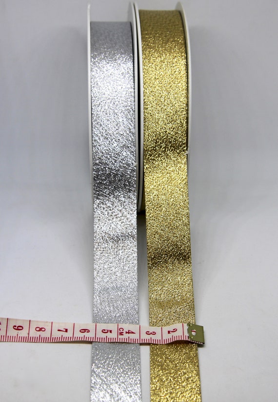 Shimmery Metallic Soft Jersey Single-Fold Seam Binding Makes