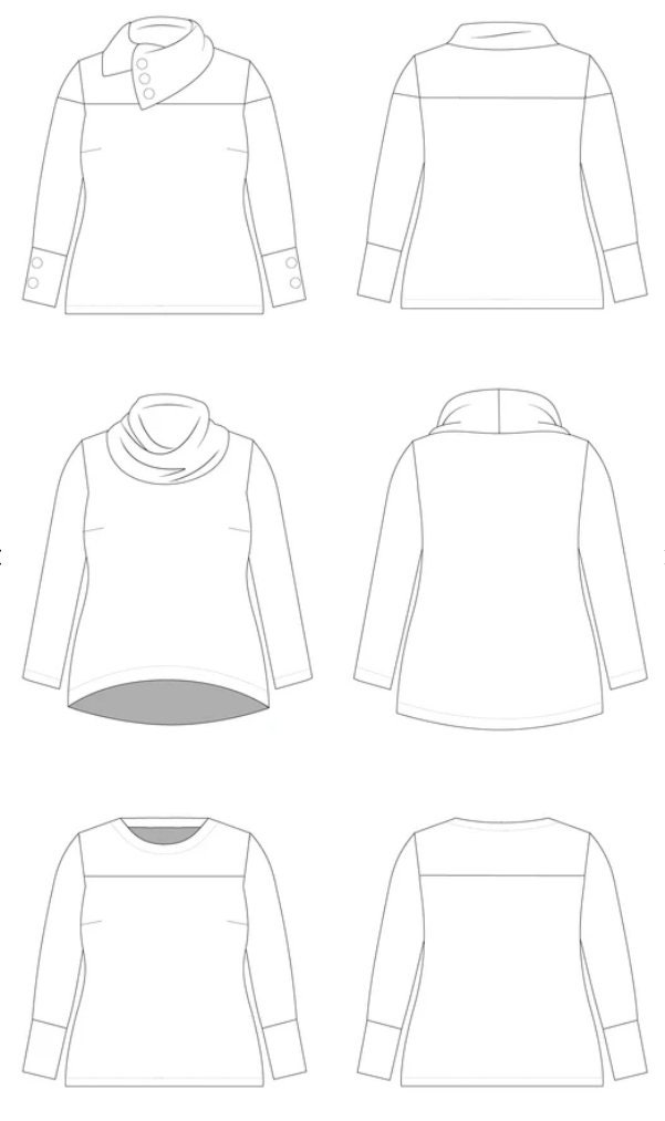 Tobin Sweater Paper Sewing Pattern Cashmerette | Etsy UK