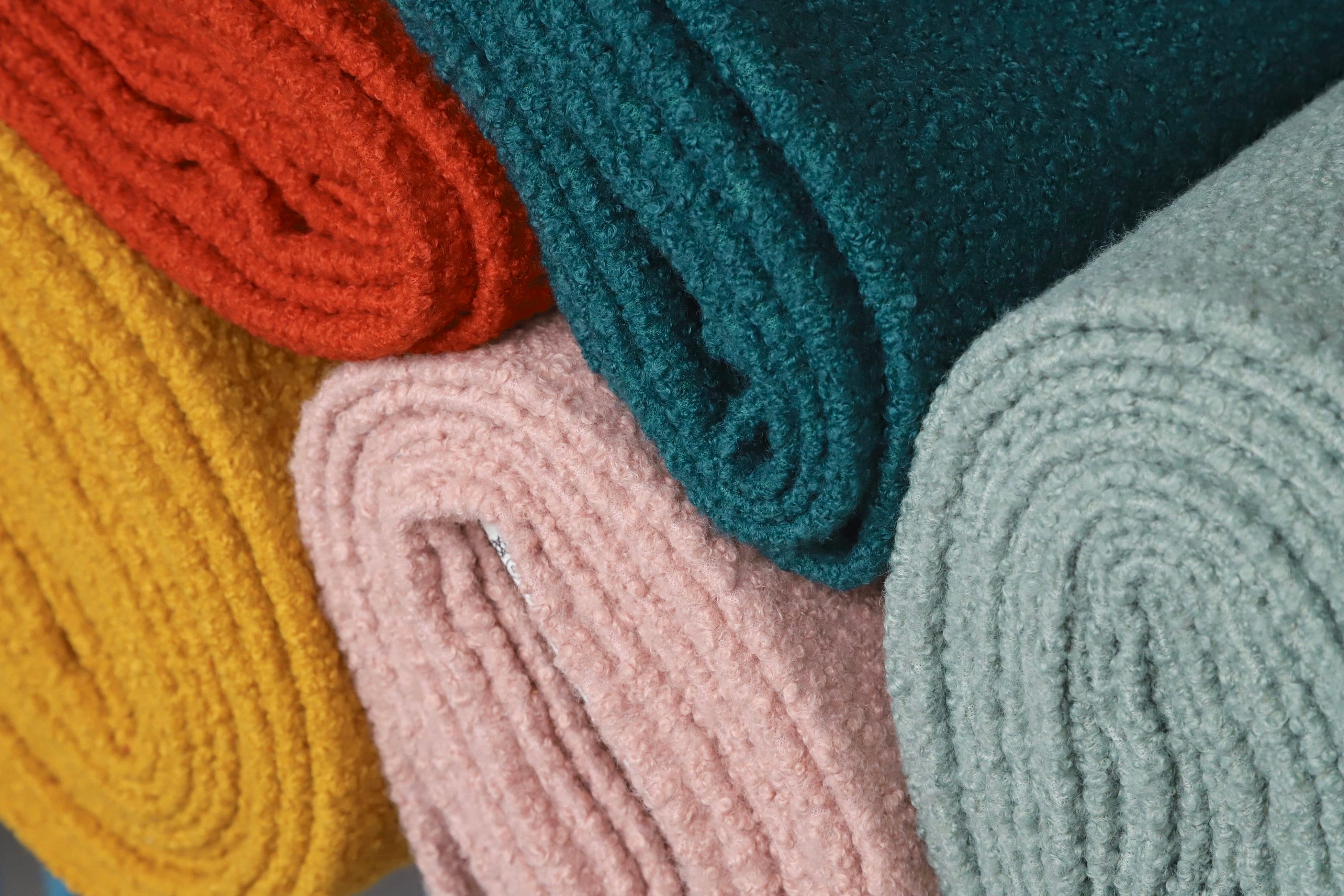 Super Soft Stretch Bouclé Fabric 100 Polyester Teal Etsy