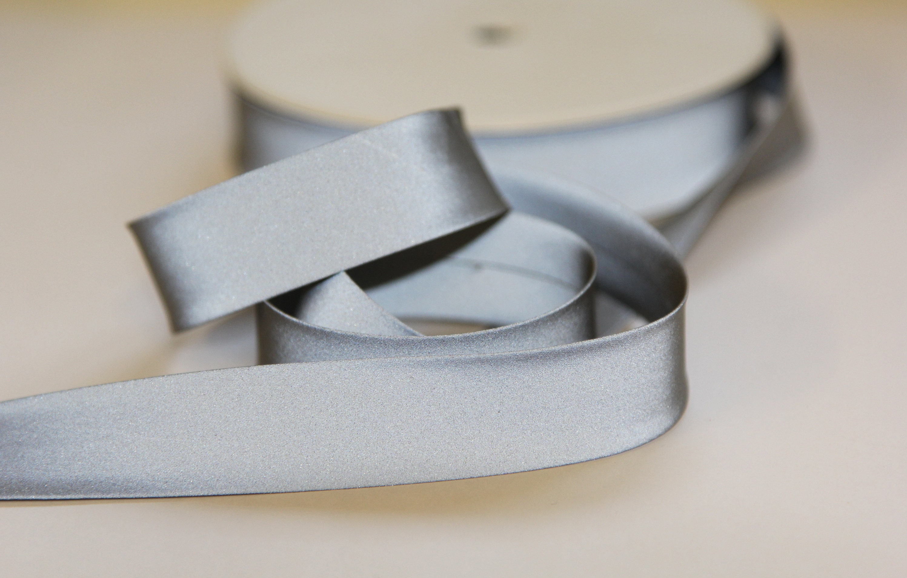 Reflective Bias Binding Tape and Reflective Piping 20mm Grey Etsy UK
