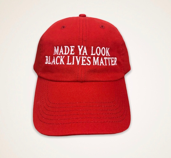 Function Brand 'Made You Look' Black Lives Matter Embroidered Hat - Red, Adjustable Unisex Dad Hat