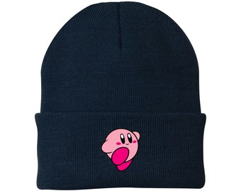 Keep Warm with Kirby: Embroidered Winter Cuff Beanie - Unisex Knit Cap