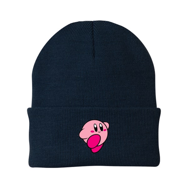 Keep Warm with Kirby: Embroidered Winter Cuff Beanie - Unisex Knit Cap