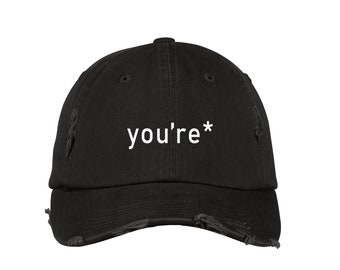 You're a grammatik polizist - Bestickte Verstellbare Vintage Style Dad's Cap - Baseballmütze