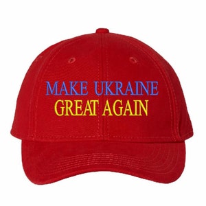 Zeigen Sie Ihre Unterstützung - Machen Sie die Ukraine wieder großartig Bestickte Baseballkappe für bunkerfarbene Ukrainer