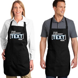 Customize Your Culinary Style: Personalized Aprons with Embroidered Text