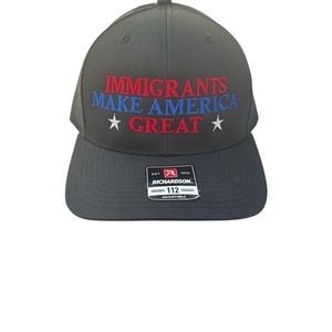 Immigrants Make America Great Hat Embroidered Snapback Adjustable Cap