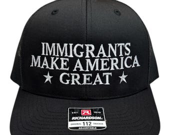 Immigrants Make America Great Hat Embroidered Snapback Adjustable Cap