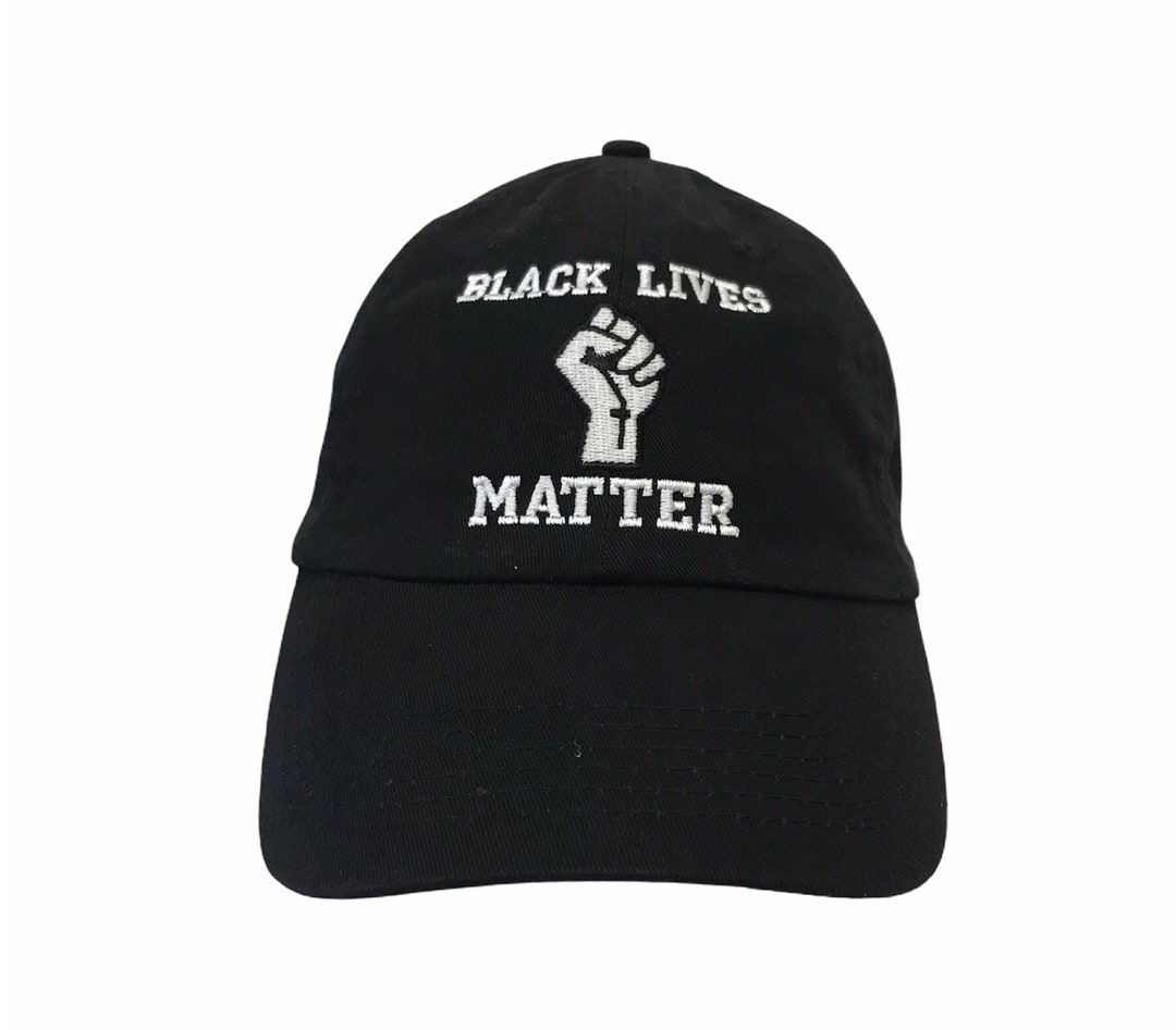 Black Lives Matter Fist Embroidered Adjustable Dad Cap- Unisex