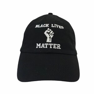 Black Lives Matter Fist Embroidered Adjustable Dad Cap- Unisex Baseball Hat
