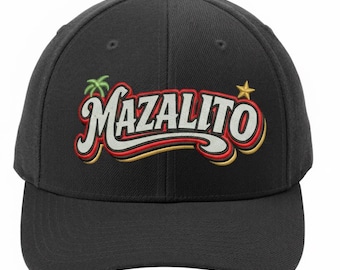 MAZALITO Embroidered Snapback Hat – Curved Bill Unisex Baseball Cap Streetwear