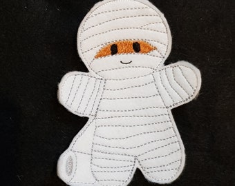 Mummy Gingerbread Man Hanging Felt Ornament