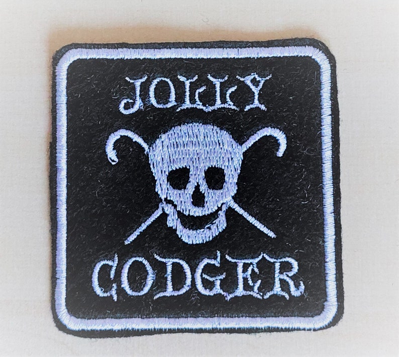 Jolly Codger Embroidered Sew On/Iron On Patch image 1