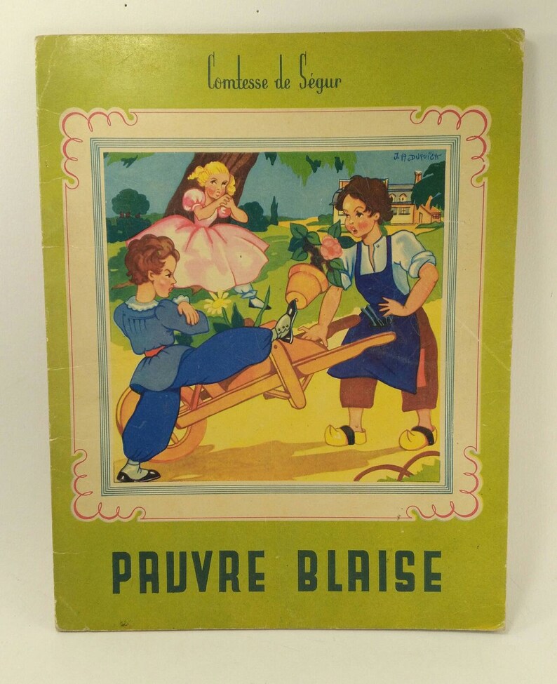 Pauvre Blaise Comtesse De Ségur Livre Jeunesse Artima Tourcoing Illustration Dupuich Livre Vintage - 