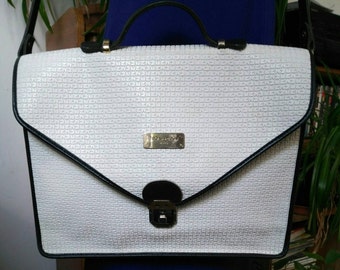 Ted Lapidus weiß Monogramm Tasche
