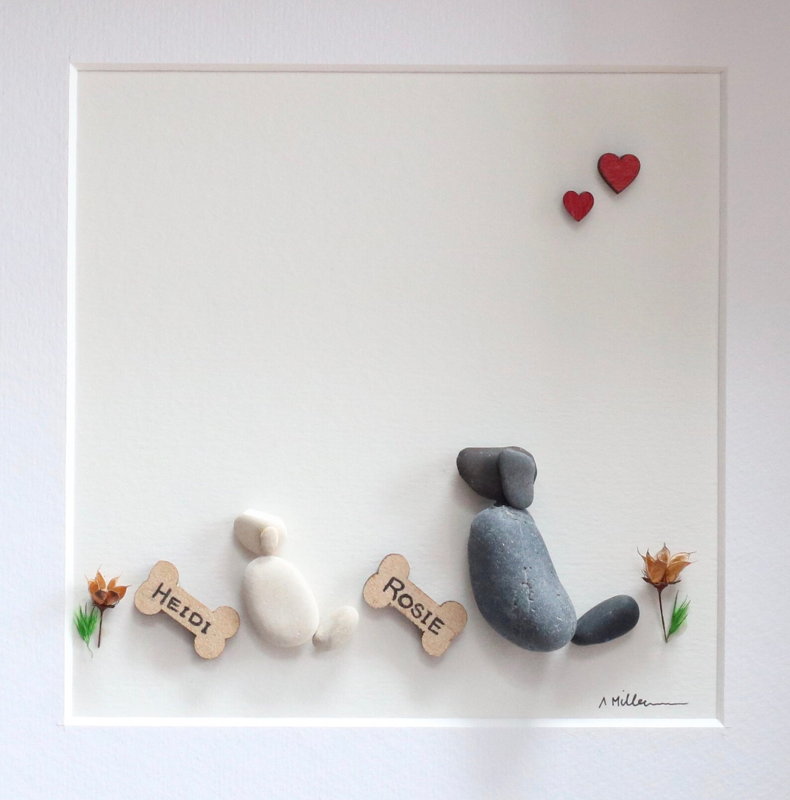 Pebble Art Dog Pebble Art Pet Pebble Art Personalised Etsy