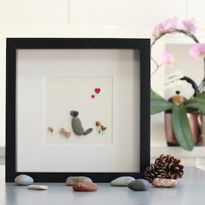 Ritratto di cane personalizzato con Pebble Art - Memoriale personalizzato per animali domestici