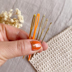 Darning and Sewing Needles for Crochet, 5 Pack with Mixed Sizes, Yarn Tapestry Needle Set, Crochet Tools, Ends Sewing Needle Pack