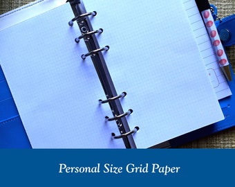 Personal Size Grid Paper Planner Inserts