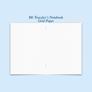 Printed B6 Size Grid Paper Traveler&#39;s Notebook Insert