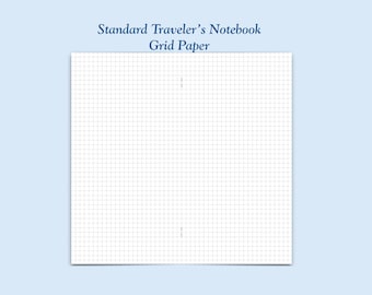 Printed Standard Size Grid Paper Traveler's Notebook Insert