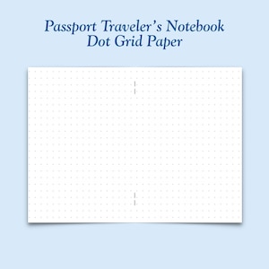 Printed Passport Size Dot Grid Paper Traveler&#39;s Notebook Insert