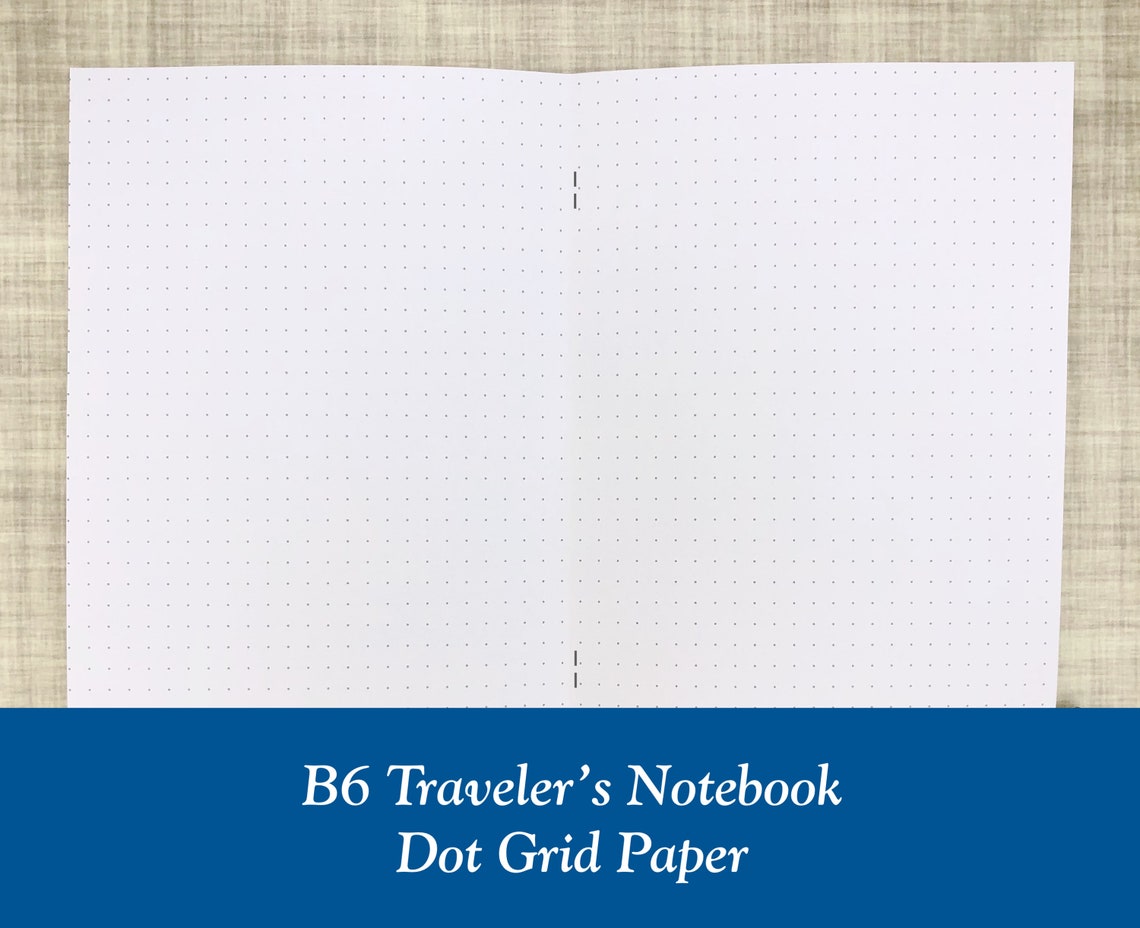 B6 Size Dot Grid Paper Traveler's Notebook Insert | Etsy