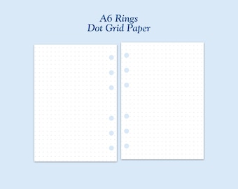 Gedruckte TRUE A6 Größe Dot Grid Papier Ring Planner Einlagen