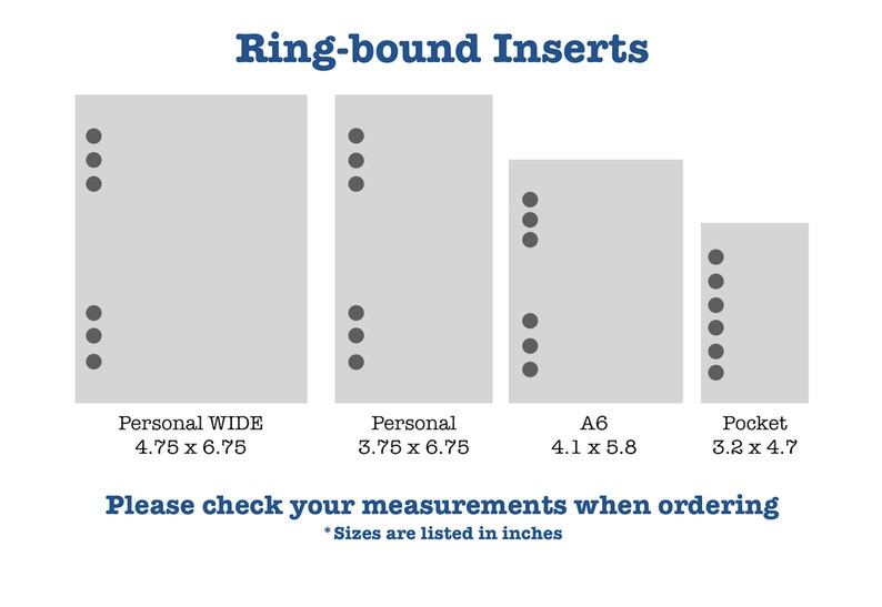 Printed Personal Size Meal Plan Ring Planner Inserts - Etsy
