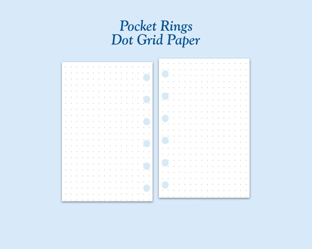 Printed Pocket Size Dot Grid Paper Ring Planner Inserts - Etsy